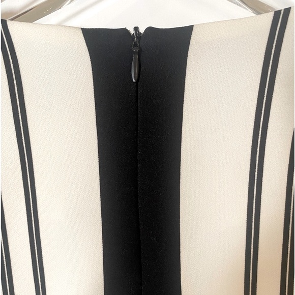 ZARA Black and Cream Striped Blouse Size Medium - Picture 3 of 6